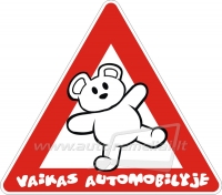 LTR-0022 Lipdukas "Vaikas automobilyje" 