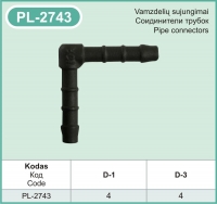 PL-2743 Plastikinis vamzdelių sujungimas