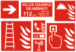 Fire safety signs, stickers