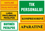 Premises signs, stickers